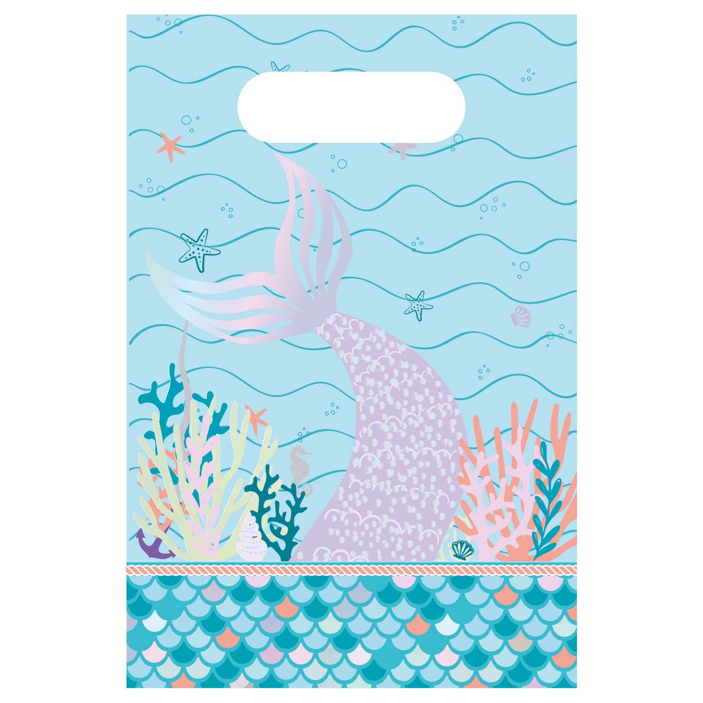 9914388 IP X6 - Mermaid Tales Paper Lootbags - 6 PKG/8