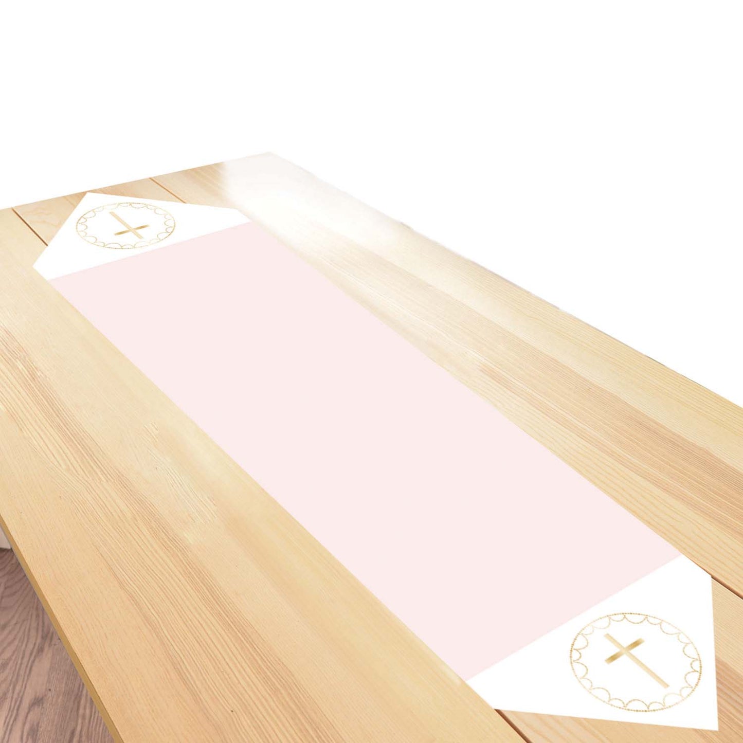 Pink or Blue Botanical Celebration Fabric Table Runners 46cm w x 1.8m h - 6 PC