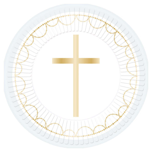 Pink Botanical Celebration Paper Plates 23cm - 12 PKG/8