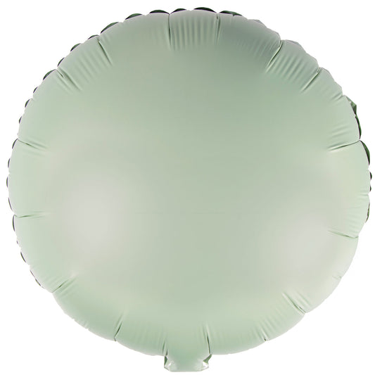 9915468 IP X5 - Amscan Silk Lustre Eucalyptus Circle Standard Packaged Foil Balloons C16 - 5 PC