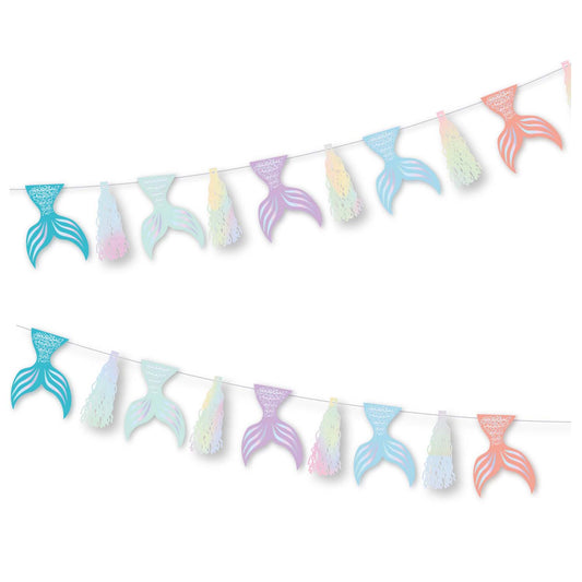 9914394 IP X12 - Mermaid Tales Tassel Banners 2.1m - 12 PC