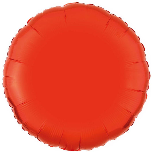 9915537 - Amscan Metallic Orange Circle Standard Unpackaged Foil Balloons C16 - 10 PC
