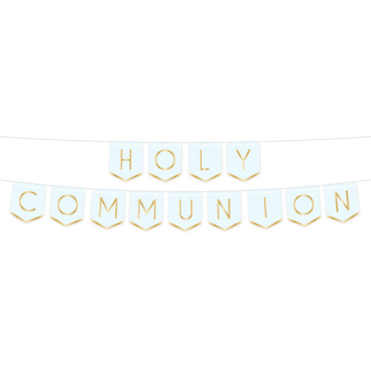 Pink Botanical Celebration Communion Card Pennant Banners 2.5m - 6 PC