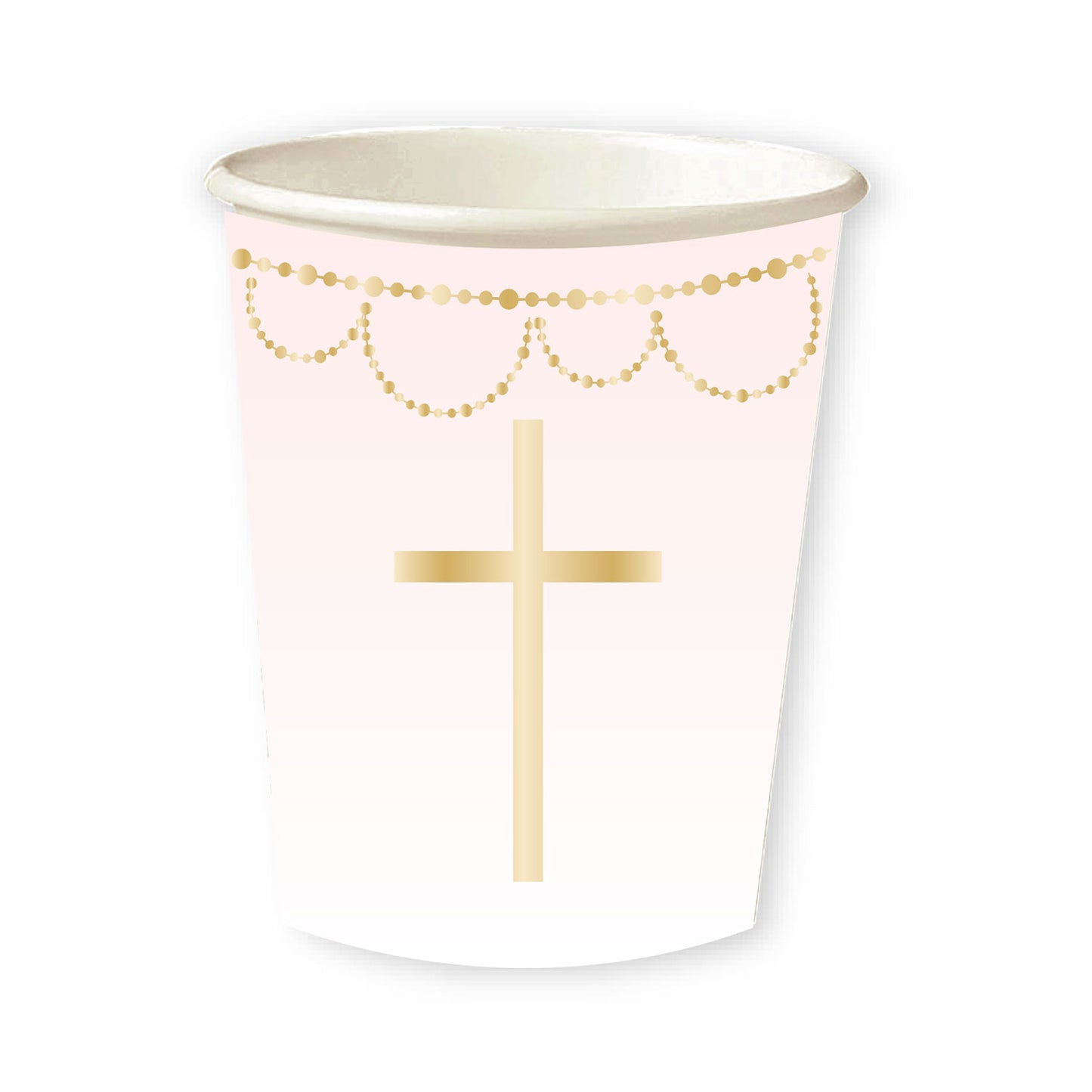 Pink Botanical Celebration Paper Cups 237ml - 12 PKG/8