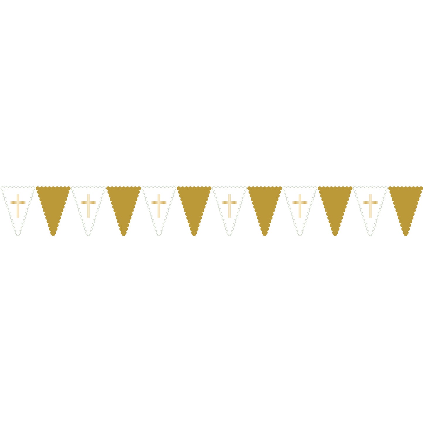 9915640 IP X6 - Botanical Celebration Cross Reusable Plastic Bunting 2.75m - 6 PC