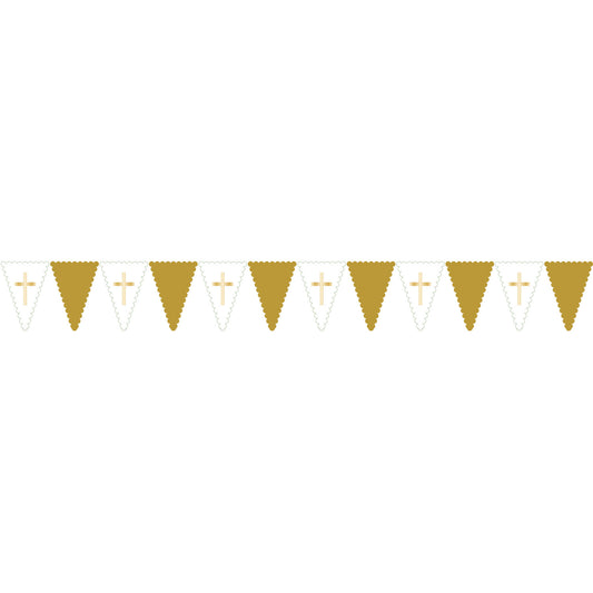9915640 IP X6 - Botanical Celebration Cross Reusable Plastic Bunting 2.75m - 6 PC