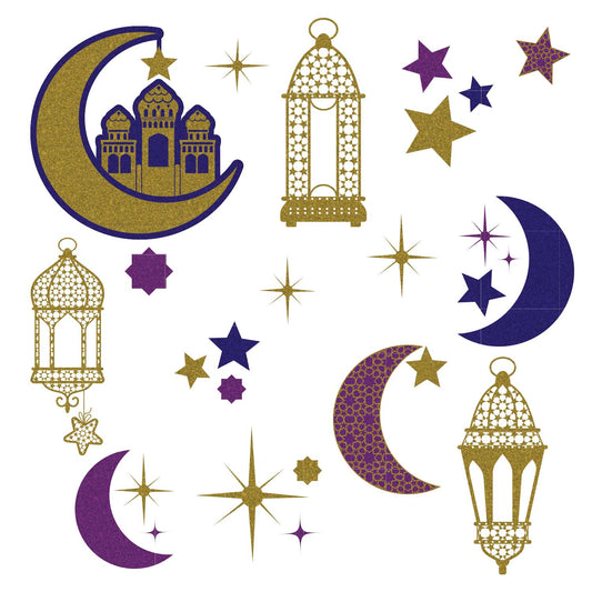 9914170 IP X9 - Opulent Eid Window Decorations X 9