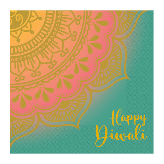 9914459 IP X12 - Diwali Luncheon Napkins 33cm - 6 PKG/16