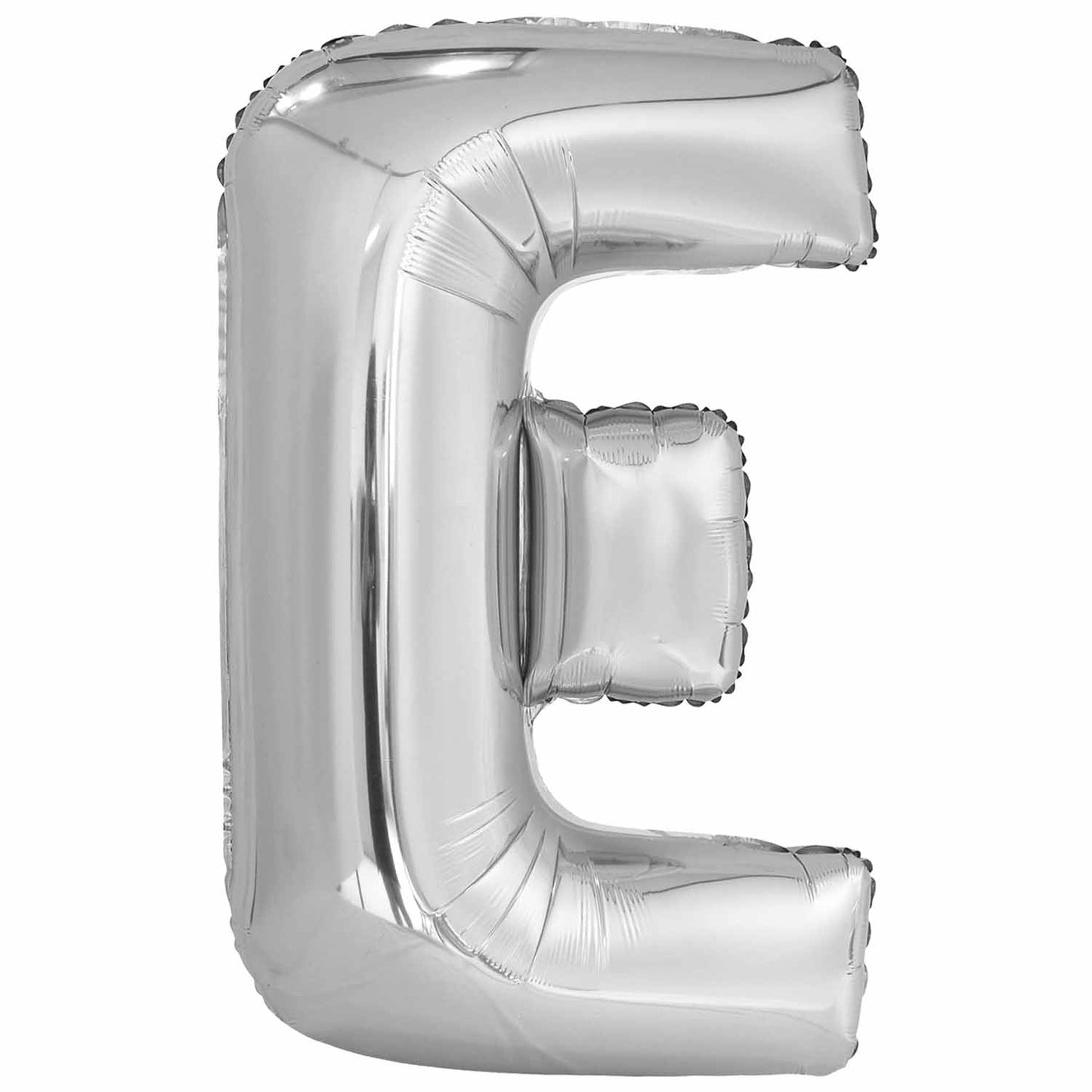 9915599 IP X5 - Amscan Large Letter E Silver Foil Balloons 22"/56.5cm X 34"/86cm P50 - 5 PC