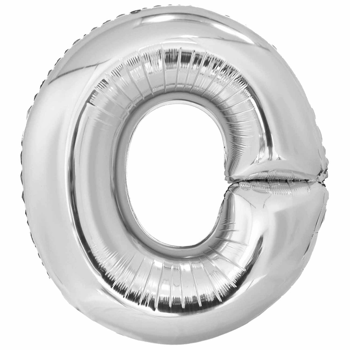Amscan Large Letter O Silver Foil Balloons 27"/69cm X 34"/86cm P50 - 5 PC