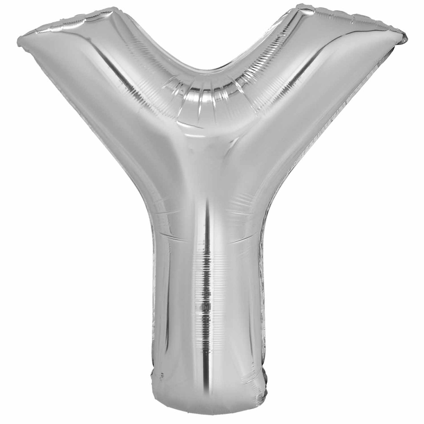 Amscan Large Letter Y Silver Foil Balloons 30"/76cm X 34"/86cm P50 - 5 PC