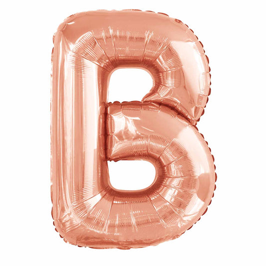 9915564 IP X5 - Amscan Large Letter B Silver Foil Balloons 23"/59cm X 34"/86cm P50 - 5 PC