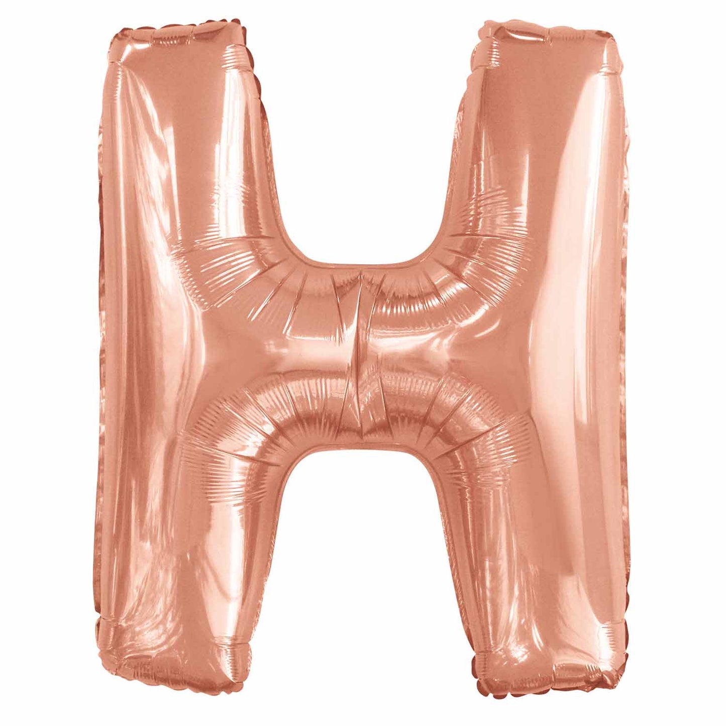 9915570 IP X5 - Amscan Large Letter H Rose Gold Foil Balloons 26"/67cm X 34"/86cm P50 - 5 PC