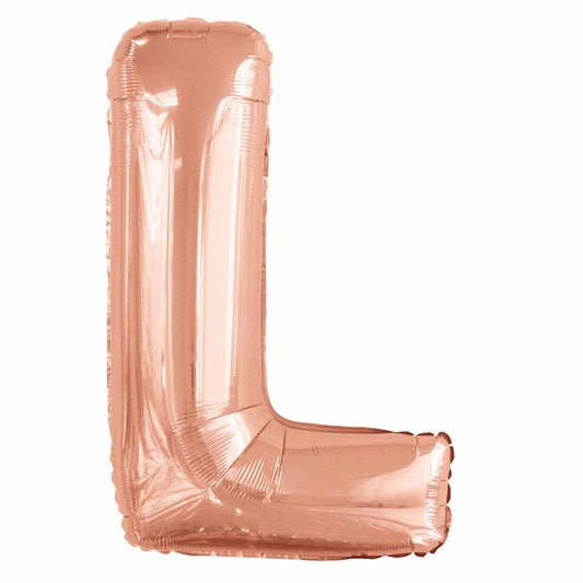 Amscan Large Letter L Silver Foil Balloons 22"/56cm X 34"/86cm P50 - 5 PC