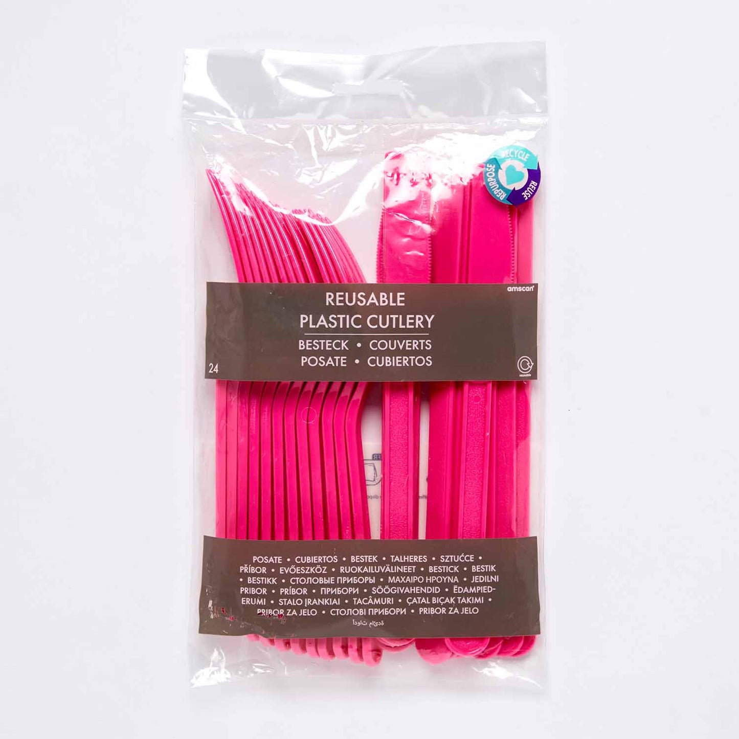 9915411 - Bubblegum Mixed Plastic Cutlery - 12 PKG/24