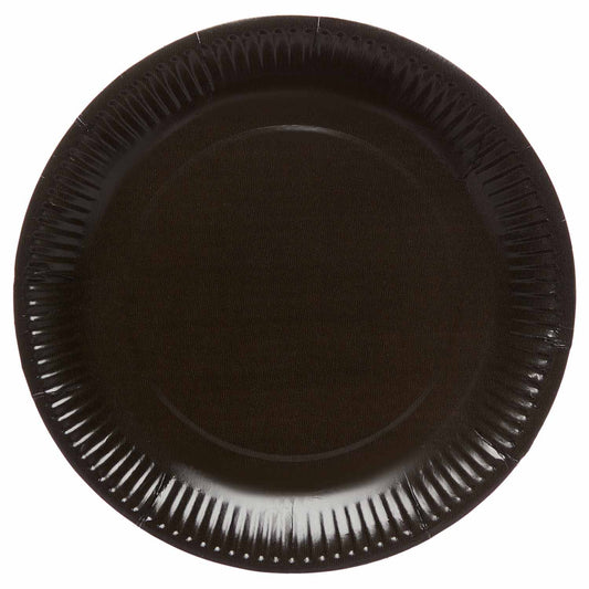 9915400 - Charcoal Paper Plates 23cm - 12 PKG/8