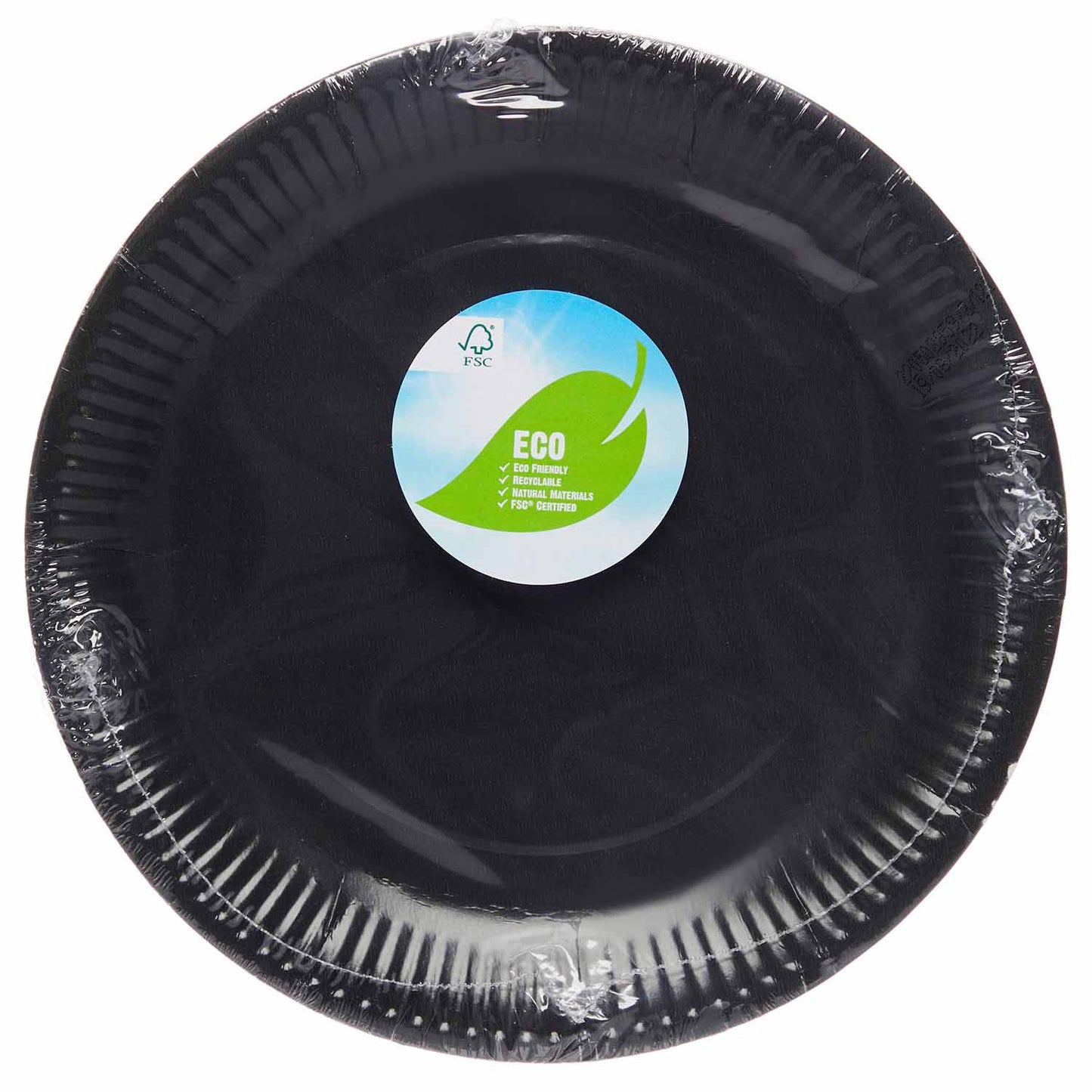 9915400 - Charcoal Paper Plates 23cm - 12 PKG/8
