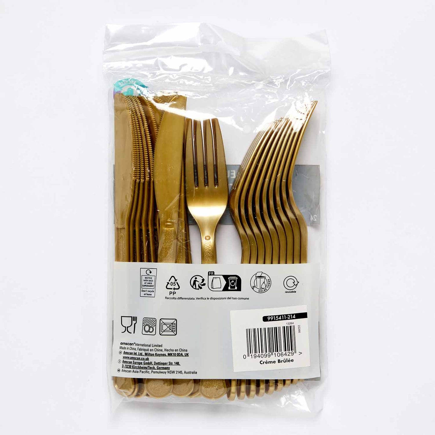 9915411 - Creme Brulee Mixed Plastic Cutlery - 12 PKG/24