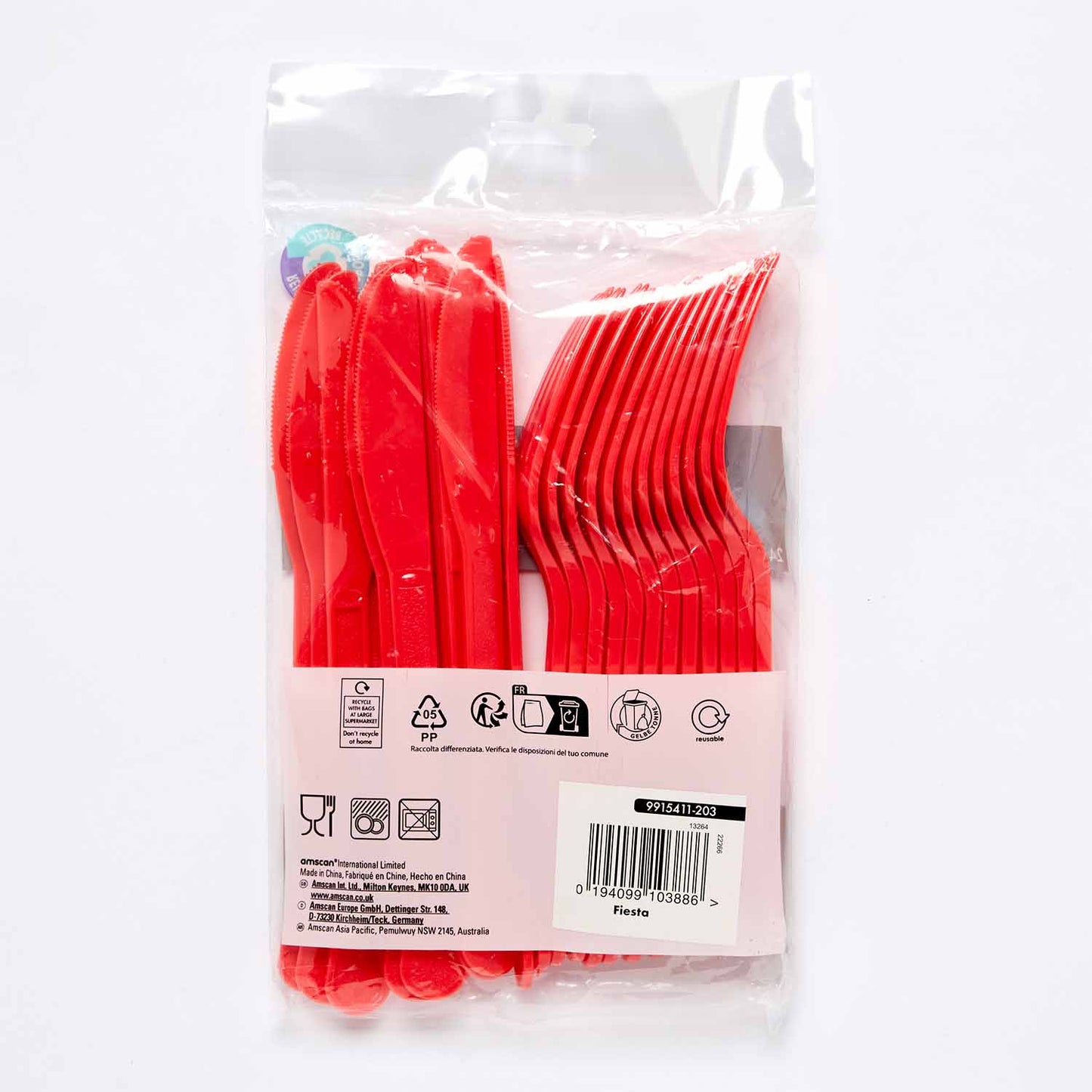 9915411 - Fiesta Mixed Plastic Cutlery - 12 PKG/24