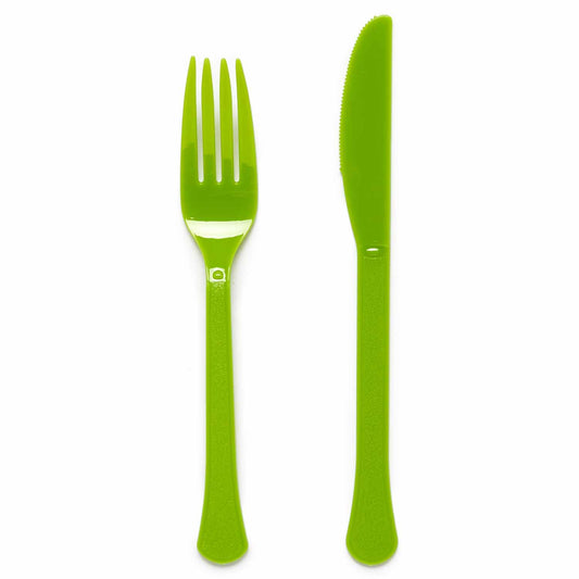 9915411 - Lime Cordial Mixed Plastic Cutlery - 12 PKG/24