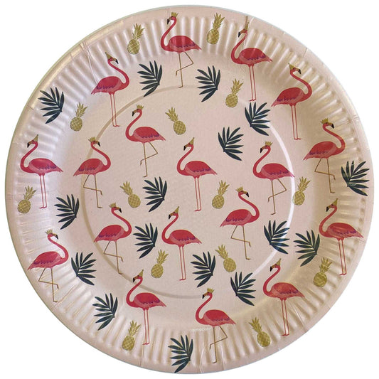 9914480 - Flamingo Paper Plates 23cm - 6 PKG/8