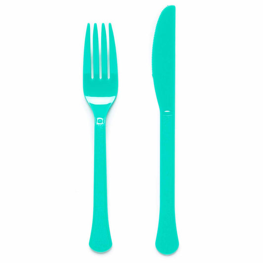 9915411 - Seafoam Mixed Plastic Cutlery - 12 PKG/24