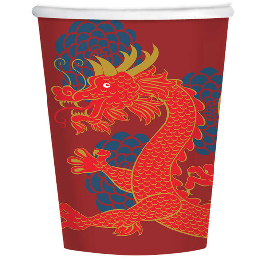 9913284-66  Lunar New Year Paper Cups 237ml - 12 PKG/8