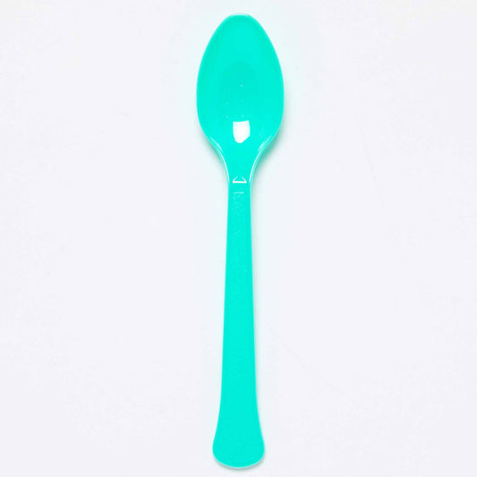 9915409 - Seafoam Plastic Spoons - 12 PKG/24