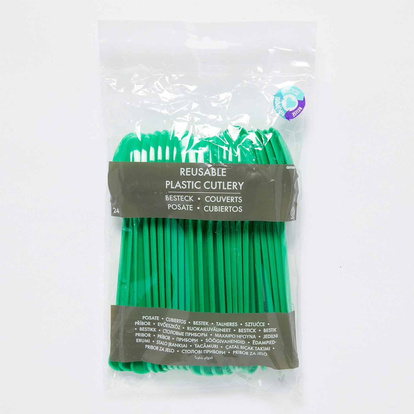 9915409 - Evergreen Plastic Spoons - 12 PKG/24
