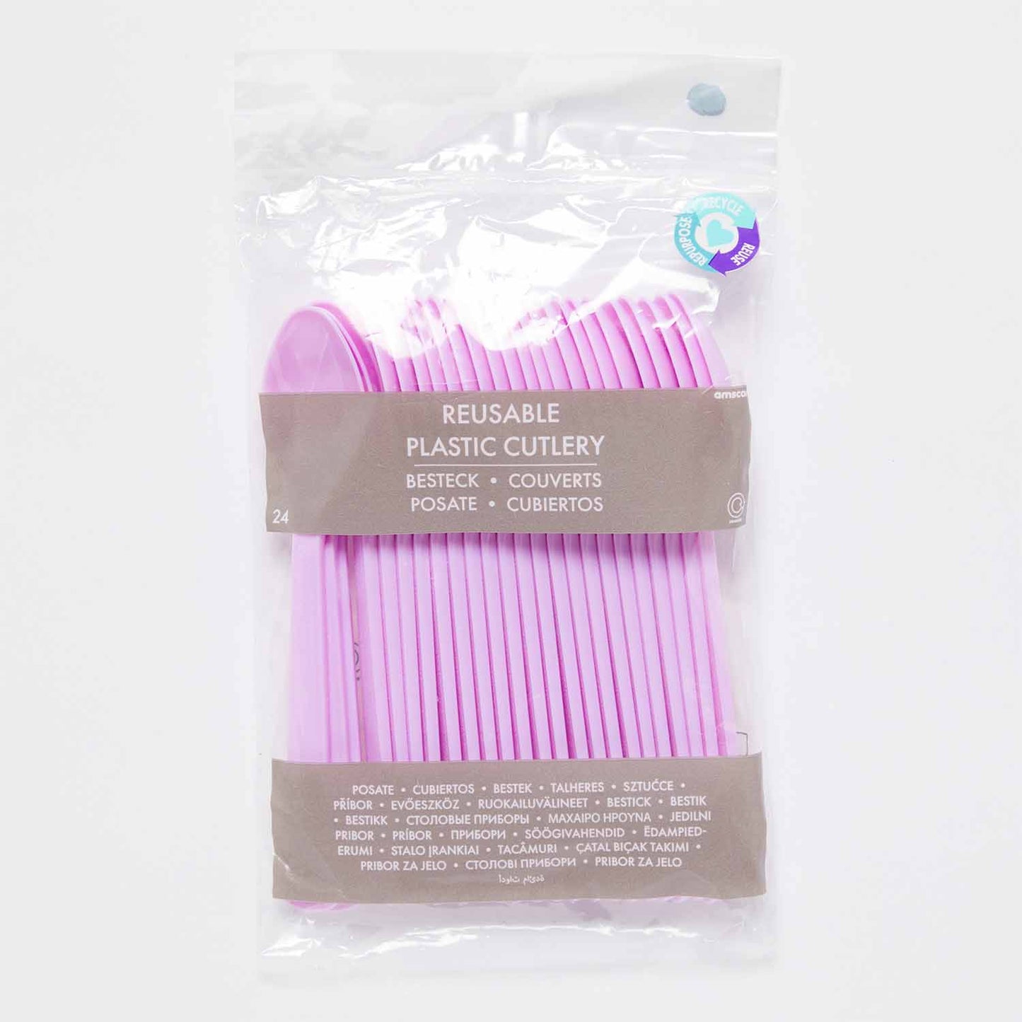 9915409 - Lavender Plastic Spoons - 12 PKG/24