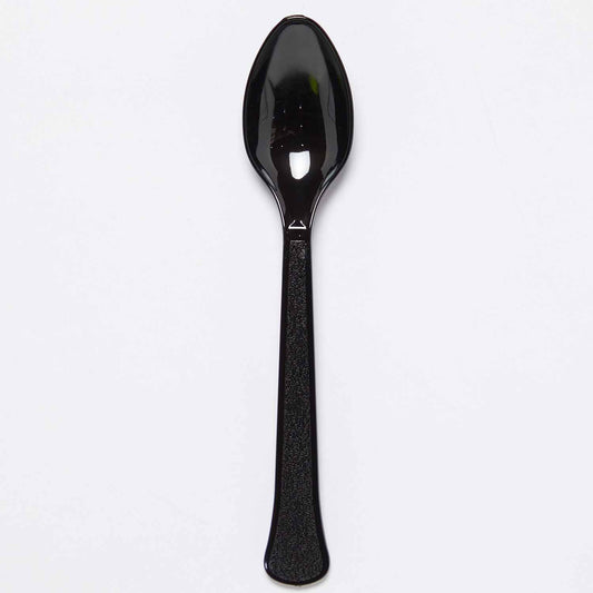9915409 - Charcoal Plastic Spoons - 12 PKG/24