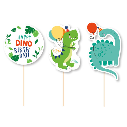 Dinomite Cake Toppers - 6 PKG/3