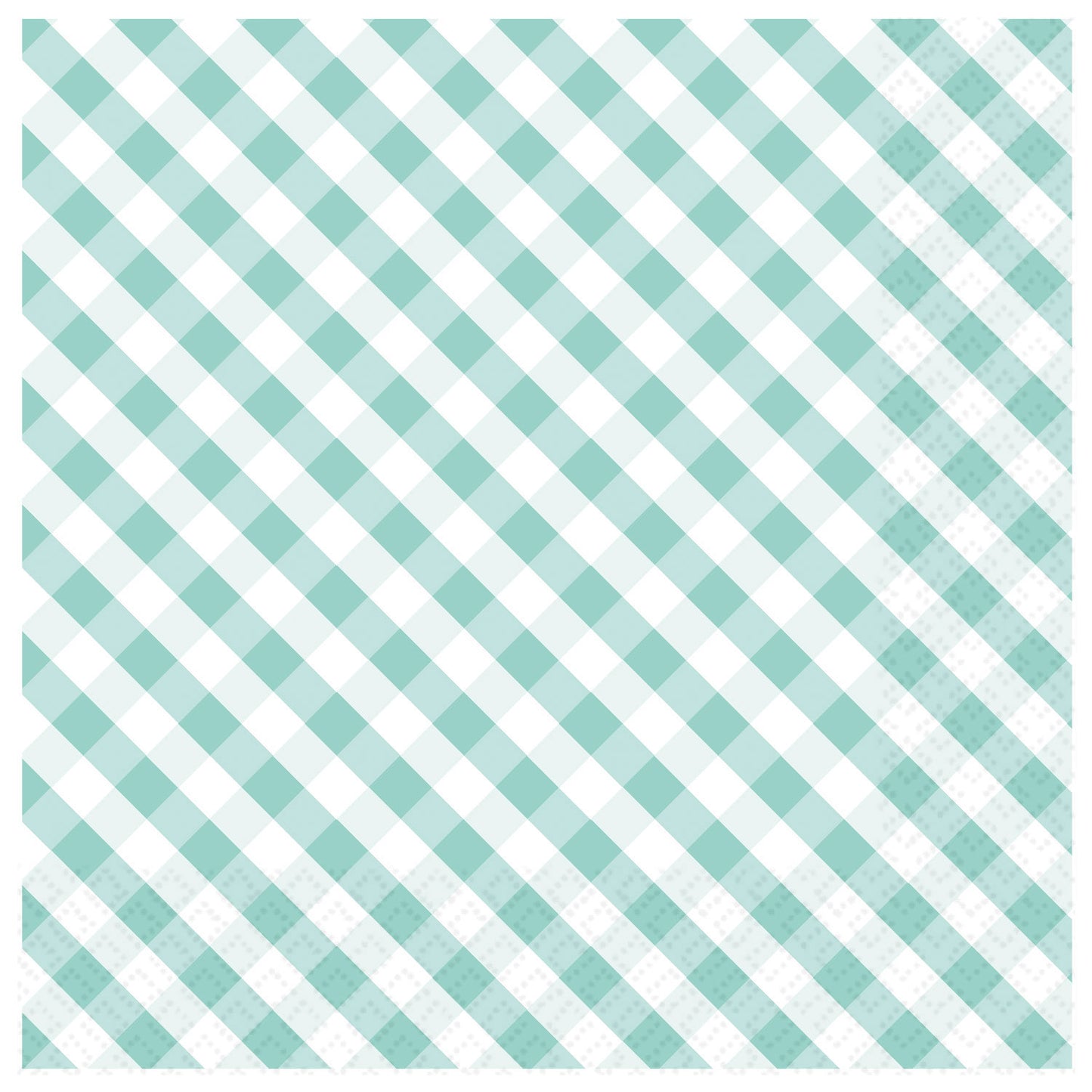 9916378 IP X18 - Duck Egg Gingham Luncheon Napkins 33cm - 18 PKG/20