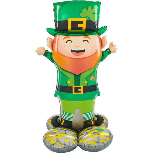 4377311 IP X3 - Lucky Leprechaun AirLoonz Foil Balloons 31"/78cm w x 53"/134cm h P70 - 3 PC
