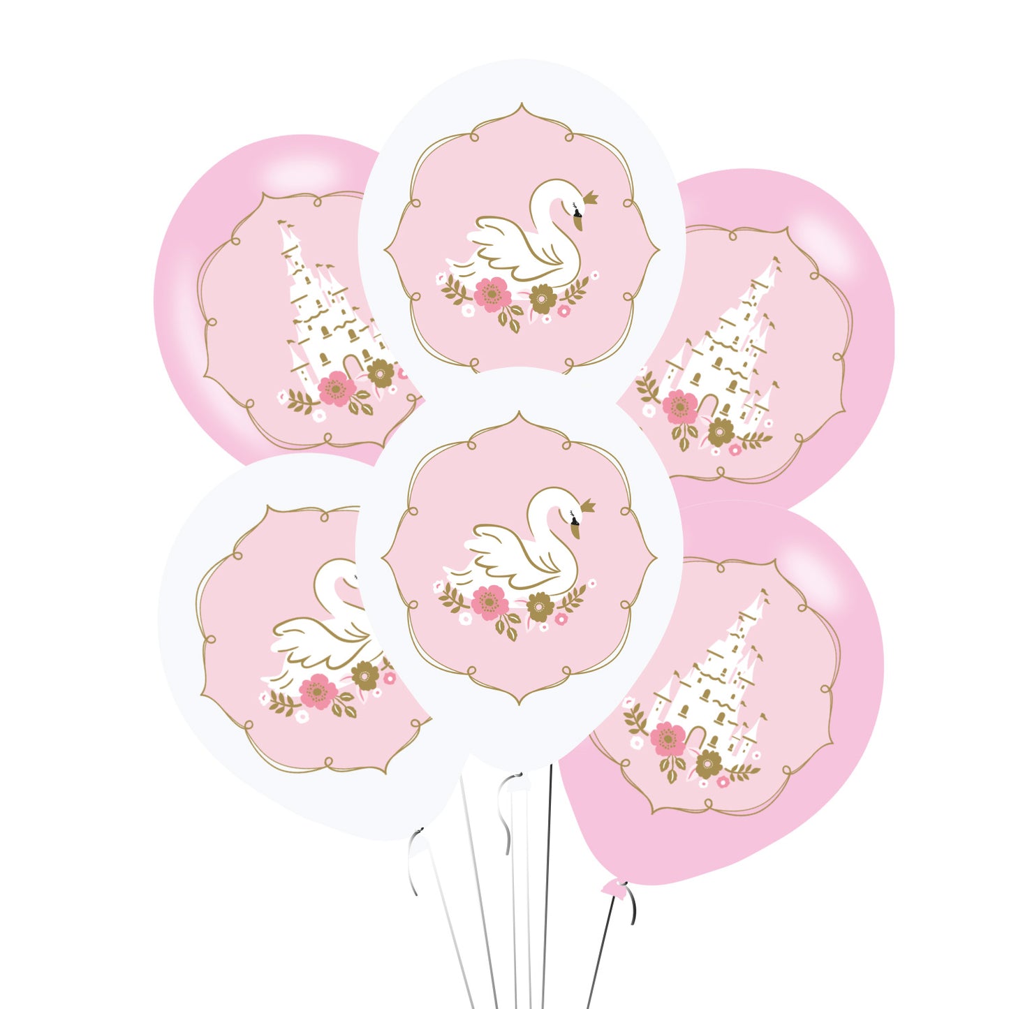9906319 IP X6 - Princess for a Day Latex Balloons 11"/27.5cm - 6 PKG/6