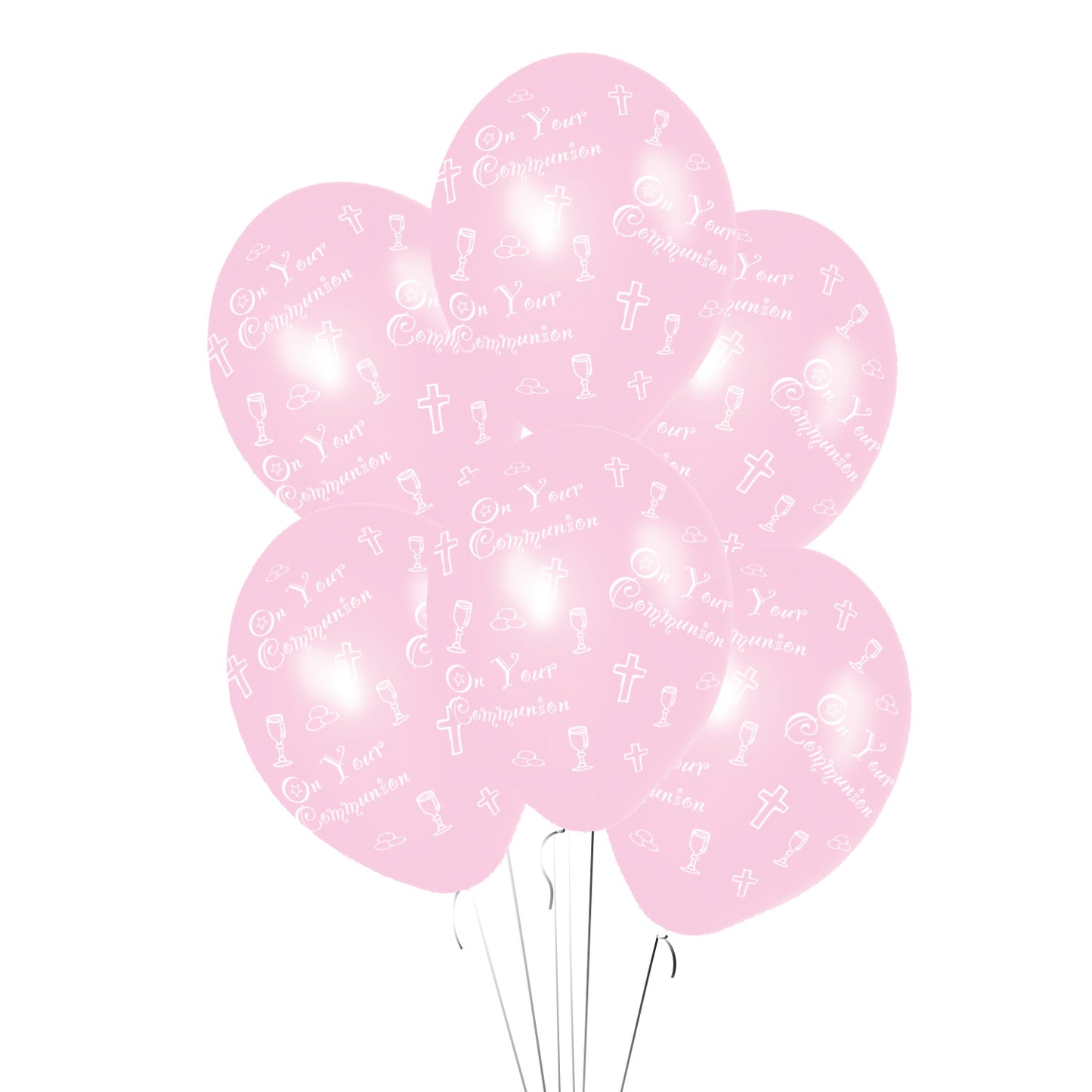 Communion Printed Blue Latex Balloons 27.5cm - 10 PKG/6