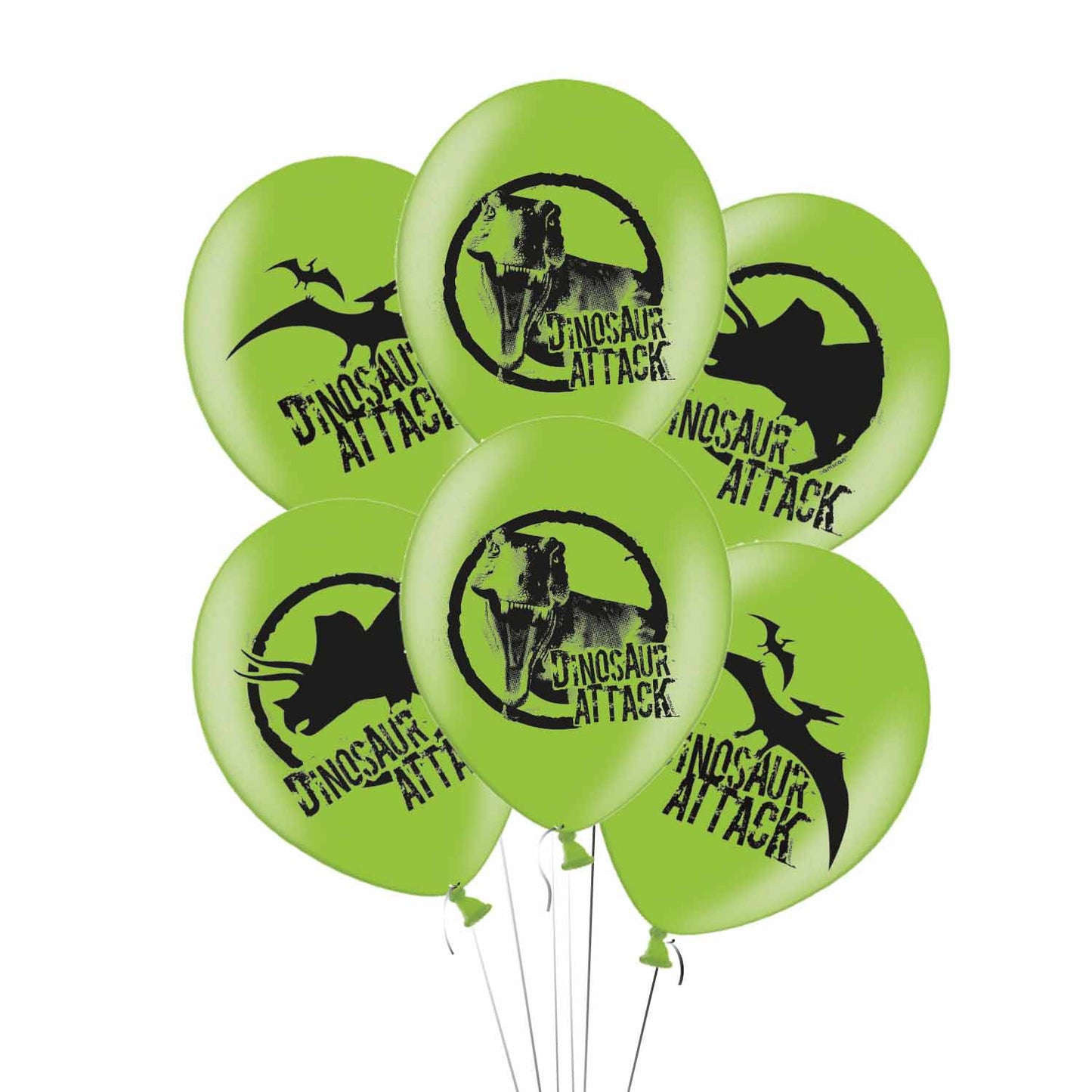 9900742 IP X6 - Dinosaur Attack Latex Balloons 11"/27.5cm - 6PKG/6