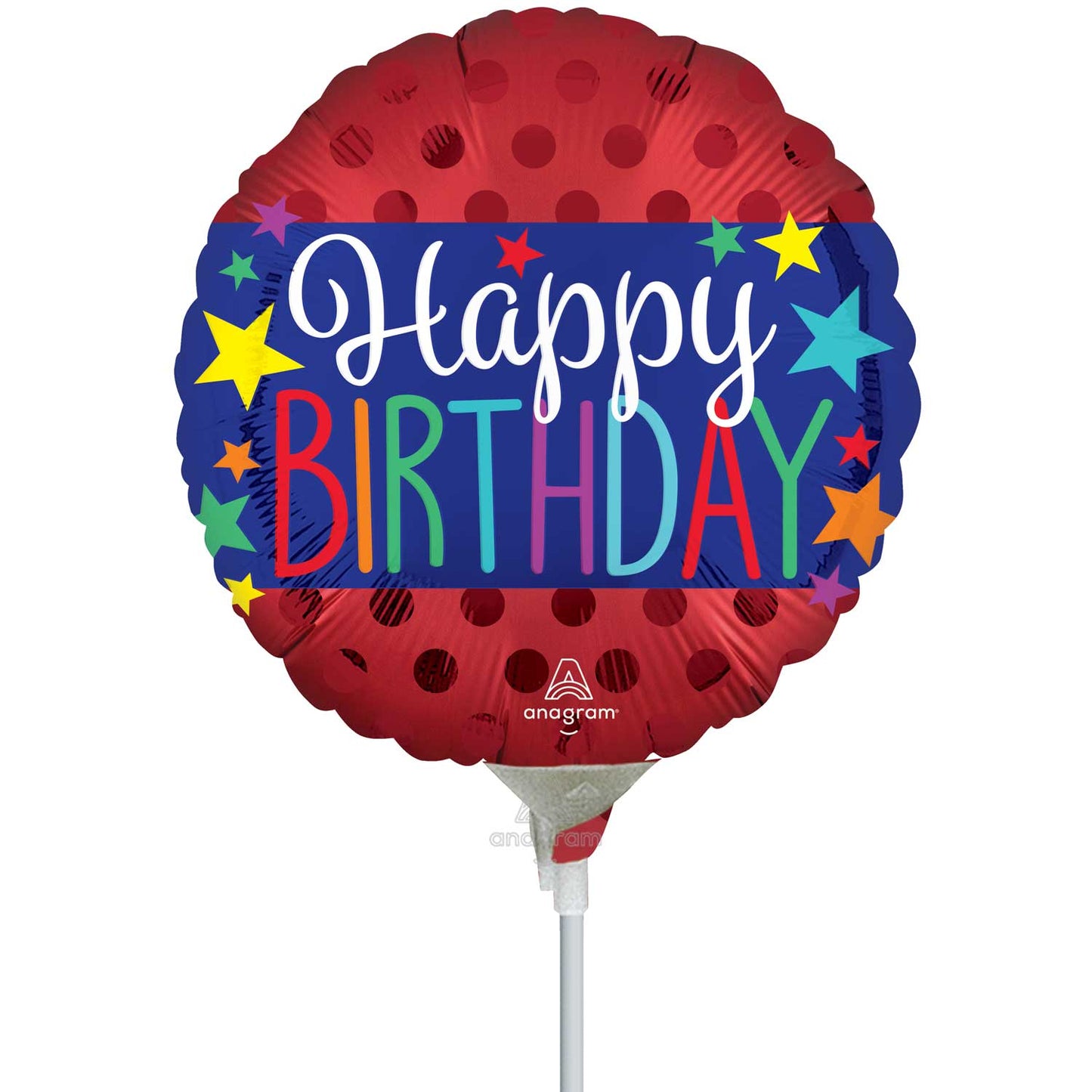 4592509 IP X5 - Happy Birthday Banner Mini uninflated Foil Balloons A15 - 5 PC