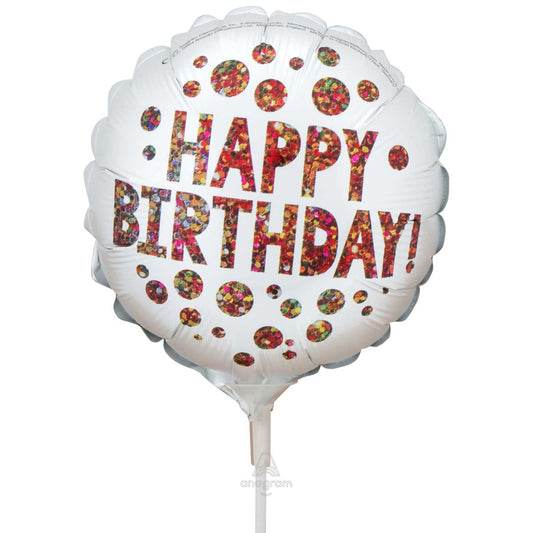 4177609 IP X5 - Satin Infused Birthday Sequins Mini Balloon A15 - 5 PC
