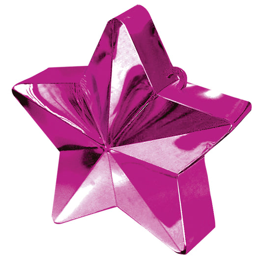 Magenta Star Balloon Weights 150g/5oz - 12 PC