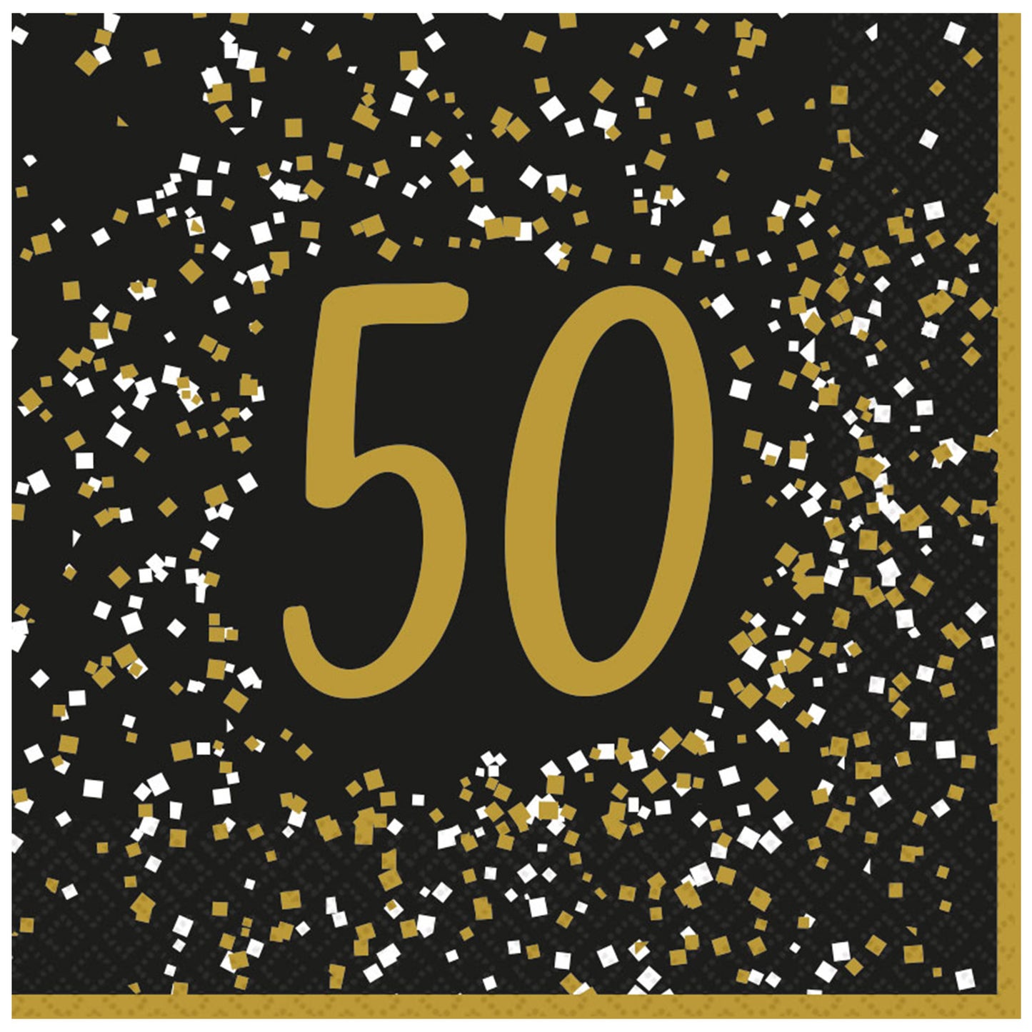 9915197 IP X12 - Gold Celebration 50th Luncheon Napkins 33cm - 12 PKG/16