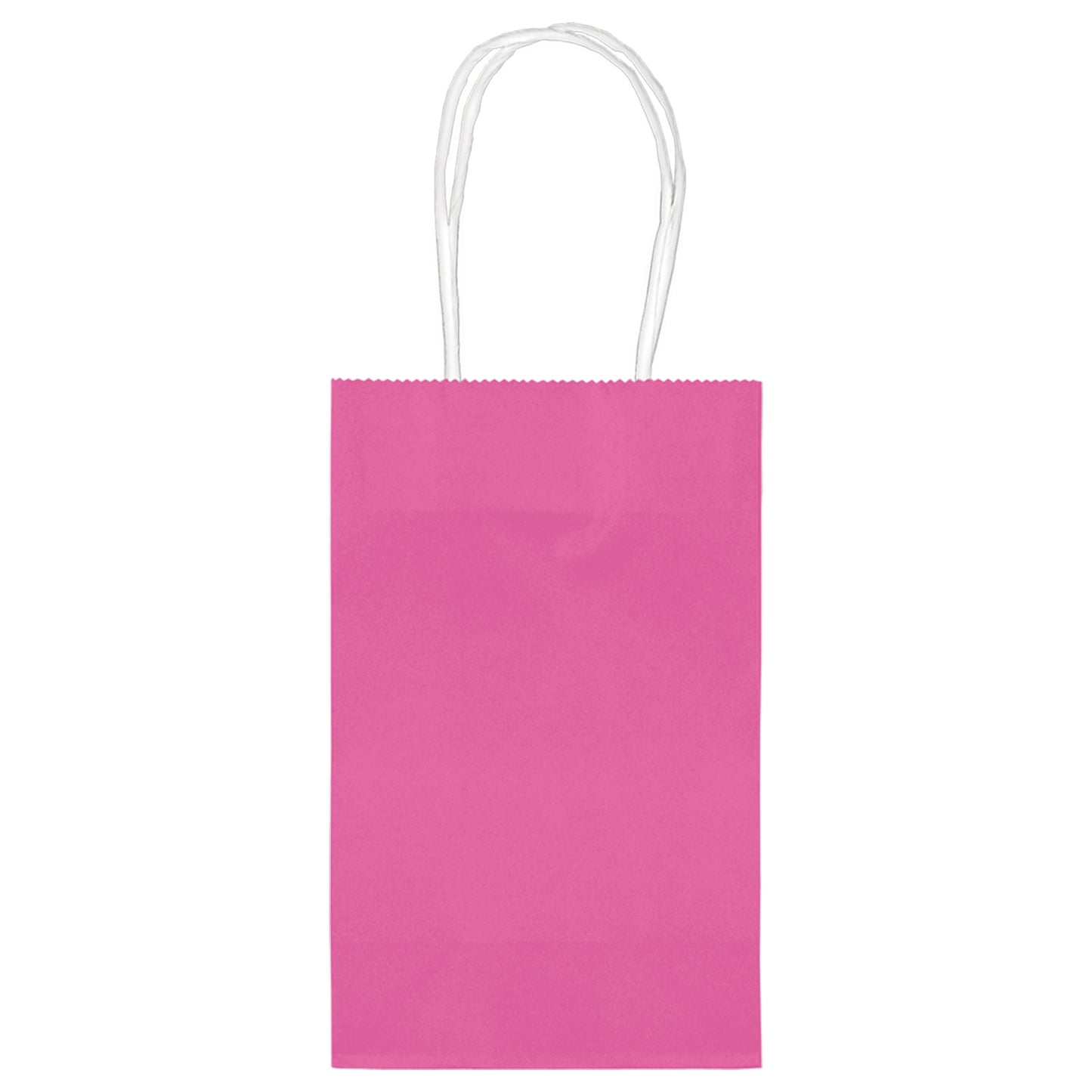 162500 - Bright Pink Paper Gift Bags 13cm x 21cm - 6 PKG/10