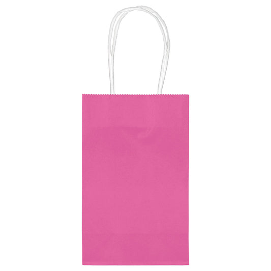 162500 - Bright Pink Paper Gift Bags 13cm x 21cm - 6 PKG/10