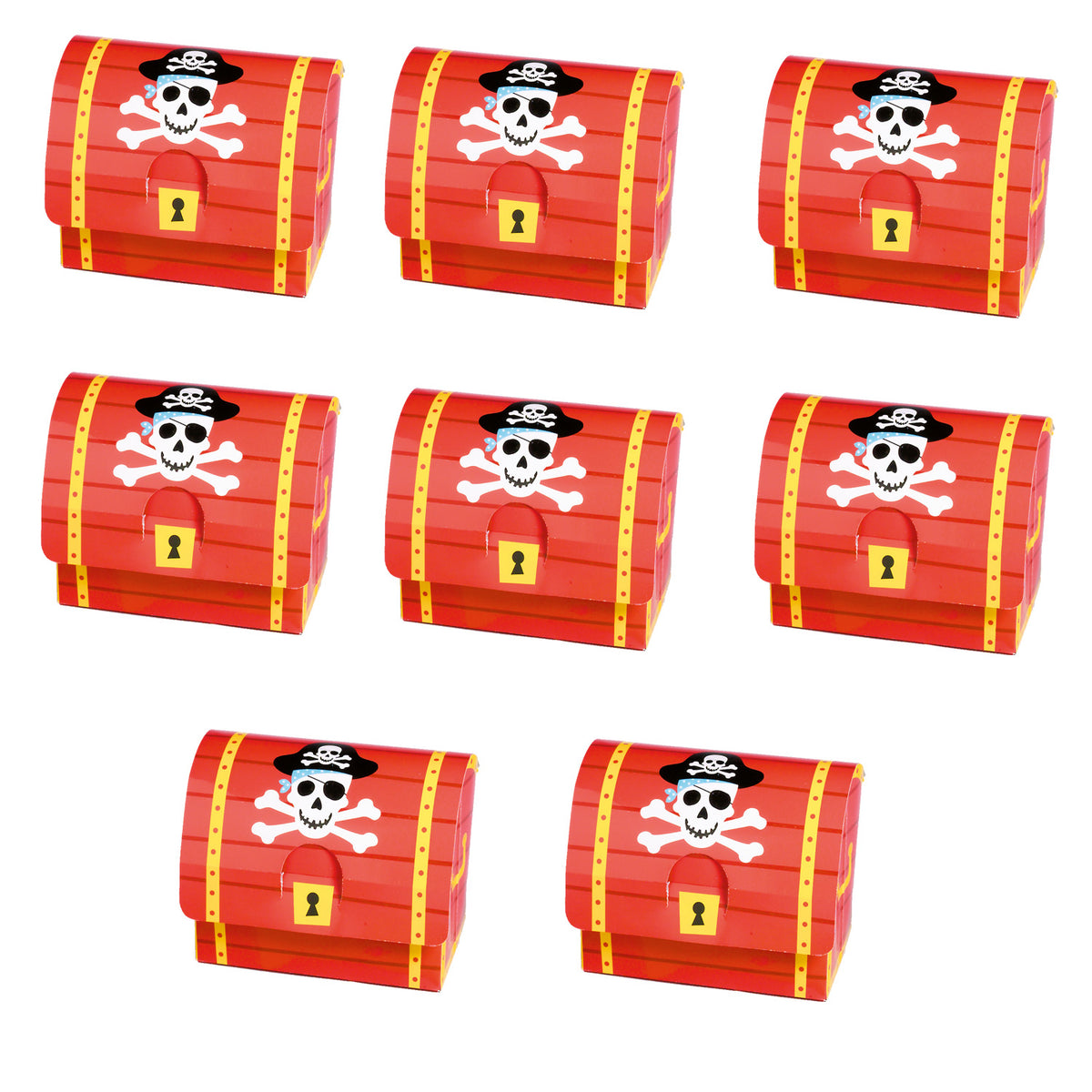 399900 IP X6 - Pirate Treasure Paper Favour Boxes - 6 PKG/8