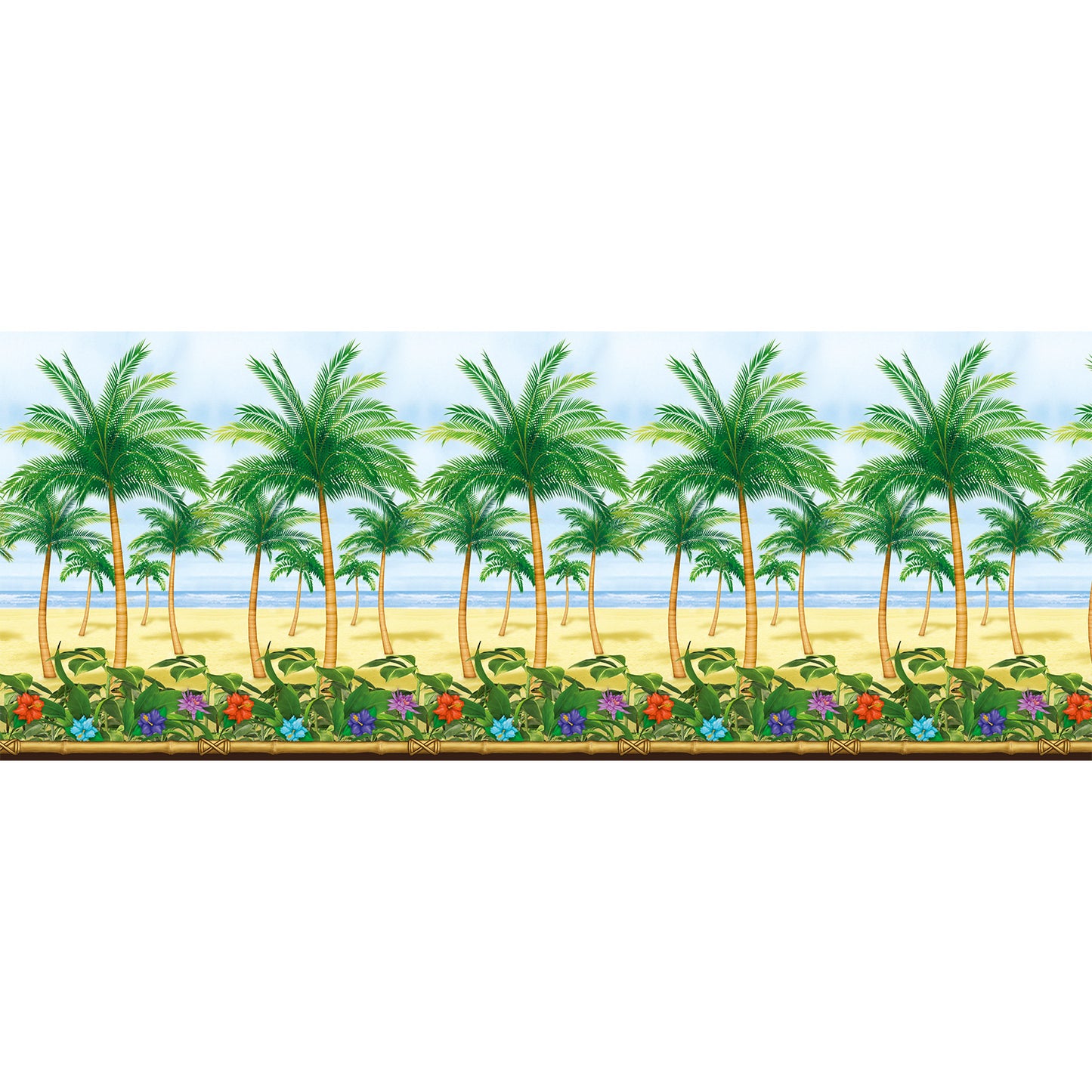 672119 IP X4 - Hawaiian Palm Tree Room Scene Setters - 4 Rolls