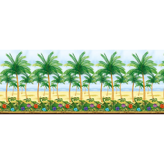 672119 IP X4 - Hawaiian Palm Tree Room Scene Setters - 4 Rolls
