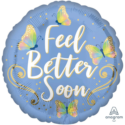 4168901 IP X5 - Feel Better Butterflies Standard Foil Balloons S40 - 5 PC