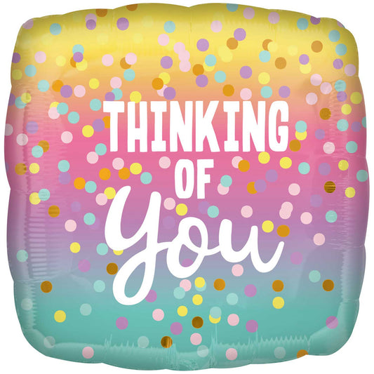 4116101 IP X5 - Thinking of You Dots Standard HX Foil Balloons S40 - 5 PC
