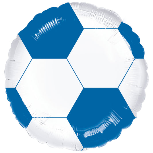 Blue Football Standard Foil Balloons S40 - 5 PC
