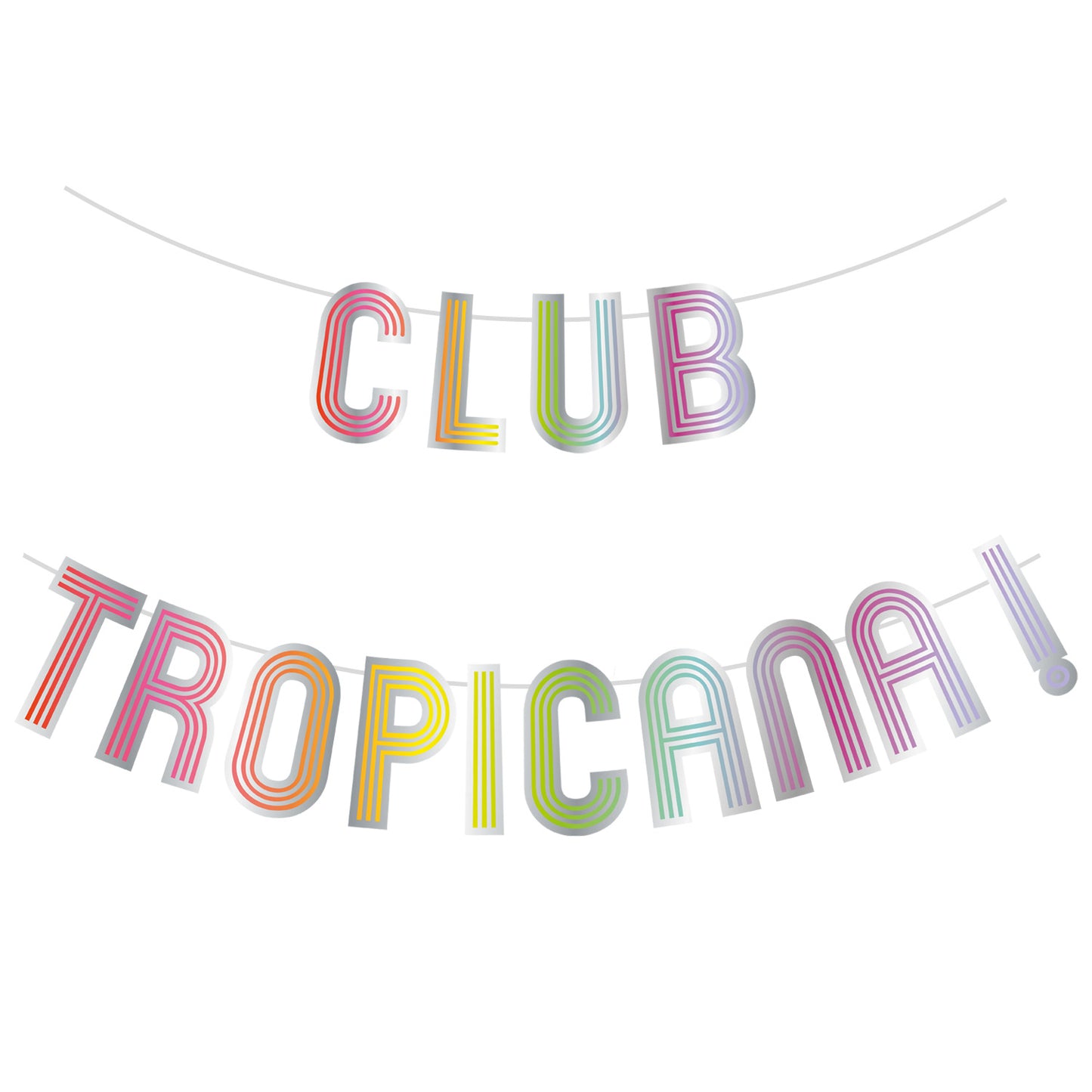 9914519 IP X6 - Club Tropicana Paper Letter Banners 2m - 6 PC